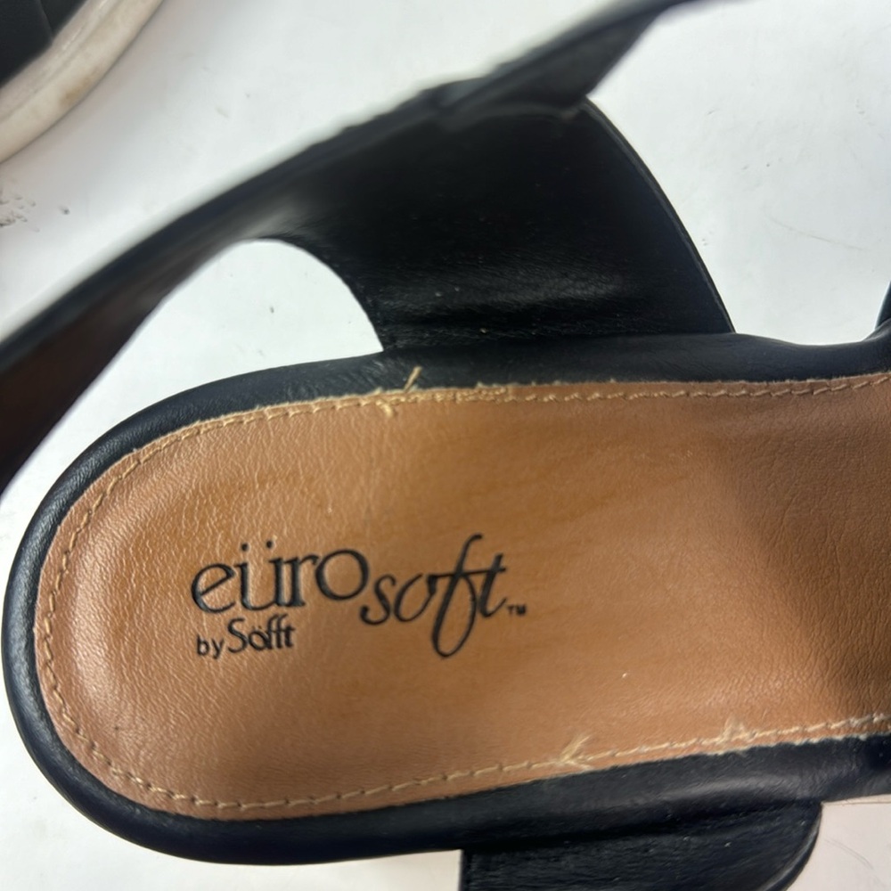 Euro Soft By Sofft Jena Black Leather Women's Wedge - Picture 13 of 13